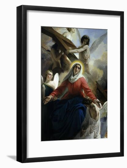 Our Lady of Sorrows 1842 Virgin Mary Mourning Death of Christ with Angels-Francesco Hayez-Framed Giclee Print