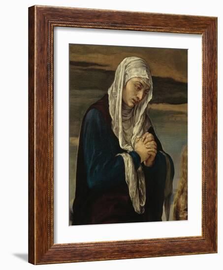 Our Lady of Sorrows, Detail from Crucifixion of St Teonisto-Jacopo Bassano-Framed Giclee Print