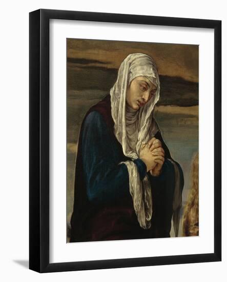 Our Lady of Sorrows, Detail from Crucifixion of St Teonisto-Jacopo Bassano-Framed Giclee Print