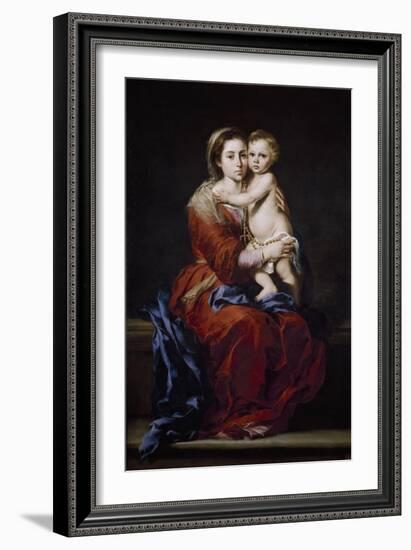 Our Lady of the Rosary, 1650-1655-Bartolomé Esteban Murillo-Framed Giclee Print