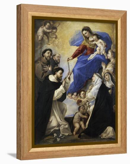 Our Lady of the Rosary, 1657-Luca Giordano-Framed Premier Image Canvas