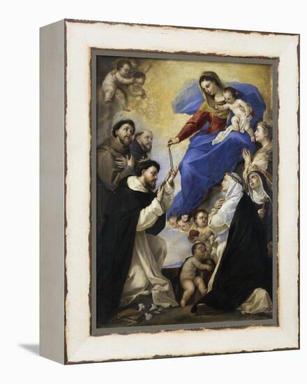 Our Lady of the Rosary, 1657-Luca Giordano-Framed Premier Image Canvas