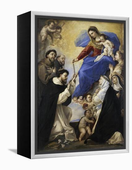 Our Lady of the Rosary, 1657-Luca Giordano-Framed Premier Image Canvas