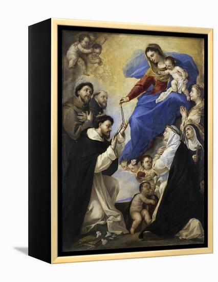 Our Lady of the Rosary, 1657-Luca Giordano-Framed Premier Image Canvas
