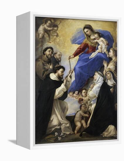 Our Lady of the Rosary, 1657-Luca Giordano-Framed Premier Image Canvas