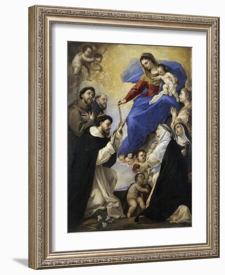Our Lady of the Rosary, 1657-Luca Giordano-Framed Giclee Print