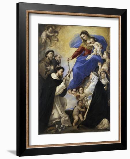 Our Lady of the Rosary, 1657-Luca Giordano-Framed Giclee Print