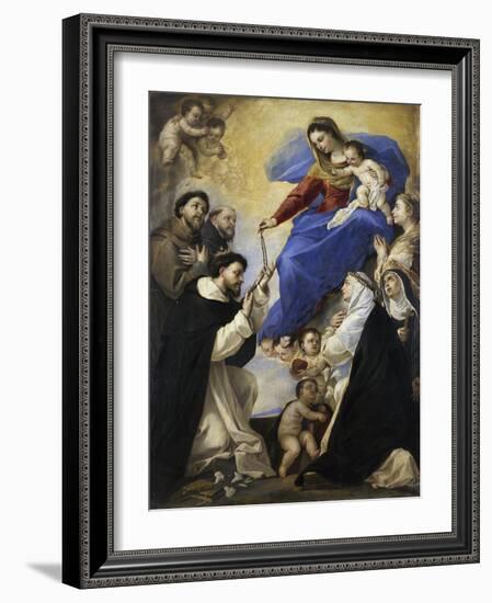 Our Lady of the Rosary, 1657-Luca Giordano-Framed Giclee Print