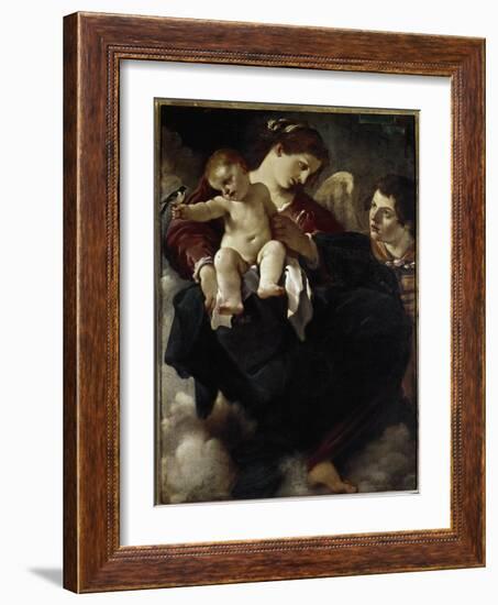 Our Lady of the Swallow - Oil on Canvas, 17Th Century-Guercino (1591-1666)-Framed Giclee Print