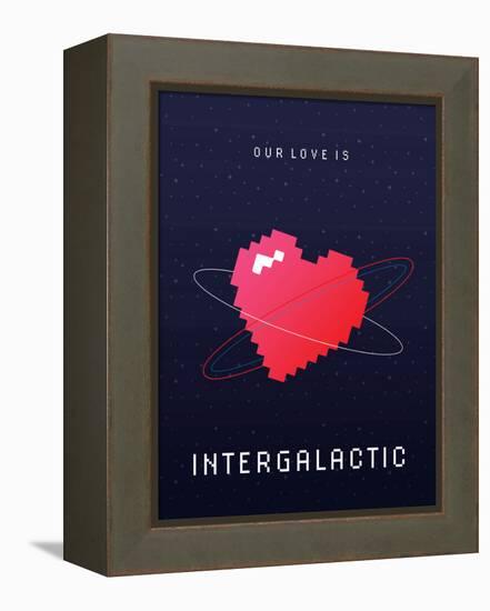 Our Love Is Intergalactic-null-Framed Stretched Canvas