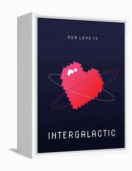 Our Love Is Intergalactic-null-Framed Stretched Canvas