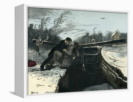 Our Mutual Friend by Dickens-Hablot Knight Browne-Framed Premier Image Canvas