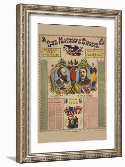 Our Nation's Choice--Gen. James Abram Garfield, Republican Candidate for President, etc.-Haasis & Lubrecht-Framed Art Print