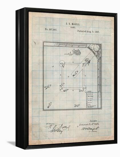Our National Ball Game Patent-Cole Borders-Framed Stretched Canvas