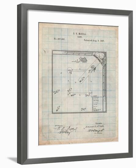 Our National Ball Game Patent-Cole Borders-Framed Art Print