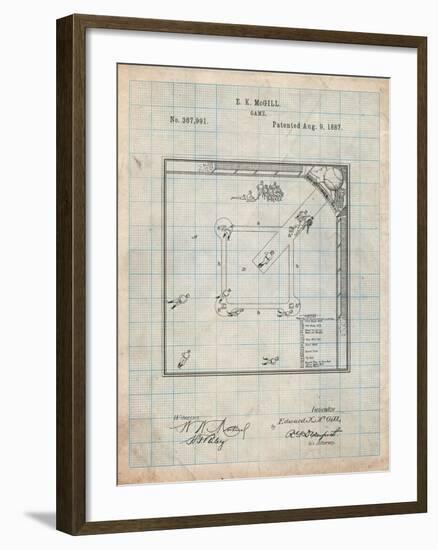 Our National Ball Game Patent-Cole Borders-Framed Art Print