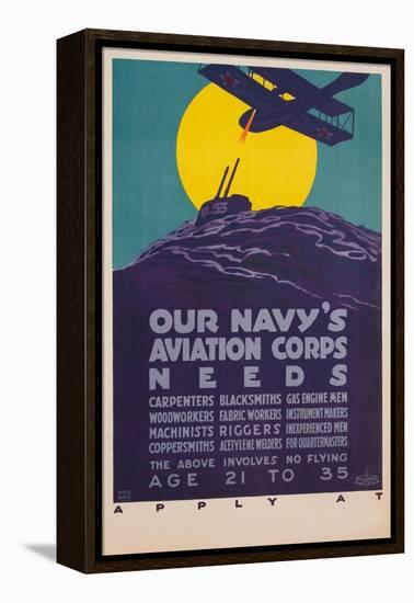 Our Navy's Aviation Corps Needs-Harold Von Schmidt-Framed Premier Image Canvas