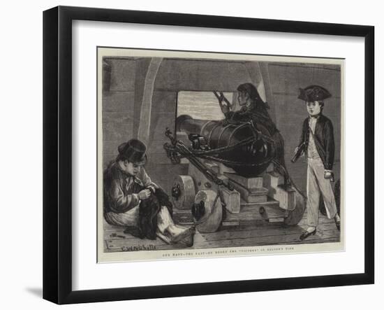 Our Navy, the Past, on Board the Victory in Nelson's Time-Charles Wynne Nicholls-Framed Premium Giclee Print