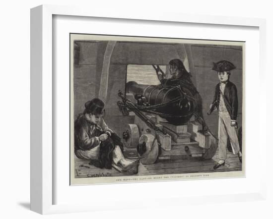 Our Navy, the Past, on Board the Victory in Nelson's Time-Charles Wynne Nicholls-Framed Premium Giclee Print