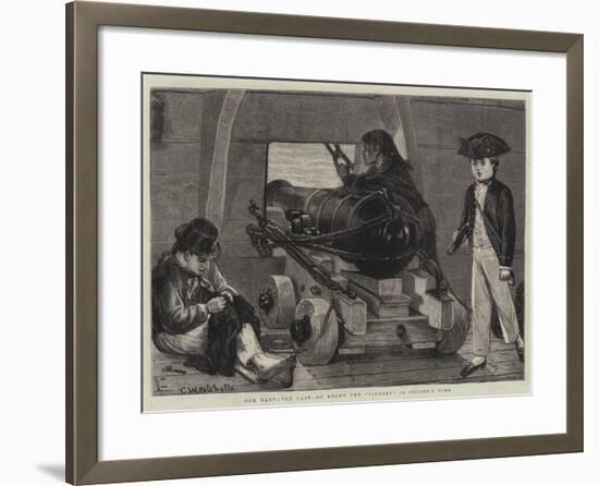 Our Navy, the Past, on Board the Victory in Nelson's Time-Charles Wynne Nicholls-Framed Giclee Print