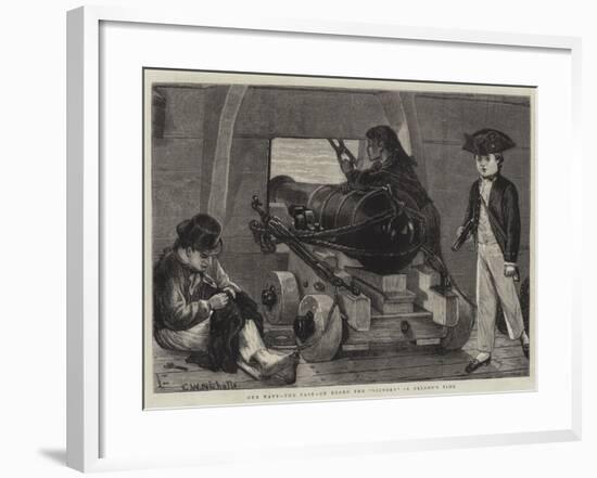 Our Navy, the Past, on Board the Victory in Nelson's Time-Charles Wynne Nicholls-Framed Giclee Print