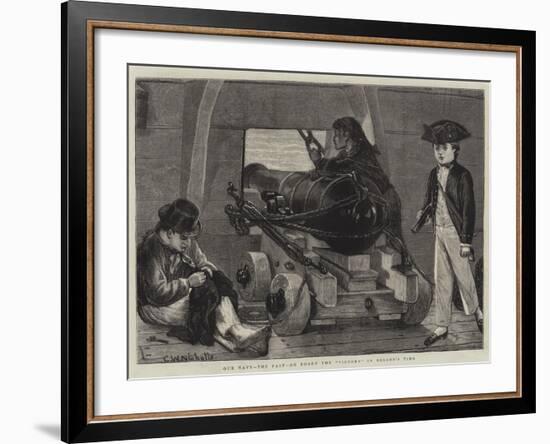 Our Navy, the Past, on Board the Victory in Nelson's Time-Charles Wynne Nicholls-Framed Giclee Print