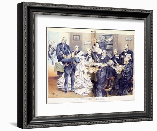 Our Overworked Supreme Court: it Is Unequal to the Ever-Increasing Labor Thrust Upon it - Will Cong-Joseph Keppler-Framed Giclee Print