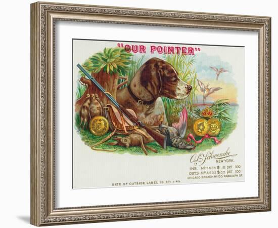 Our Pointer Brand Cigar Box Label, Hunting-Lantern Press-Framed Art Print