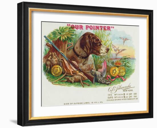 Our Pointer Brand Cigar Box Label, Hunting-Lantern Press-Framed Art Print