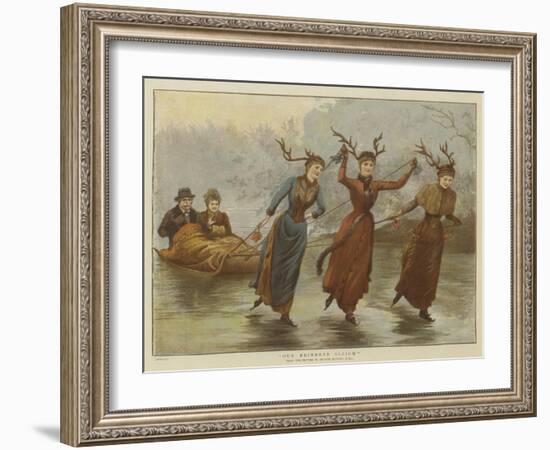 Our Reindeer Sleigh-Arthur Hopkins-Framed Giclee Print