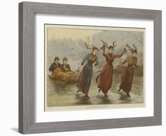 Our Reindeer Sleigh-Arthur Hopkins-Framed Giclee Print