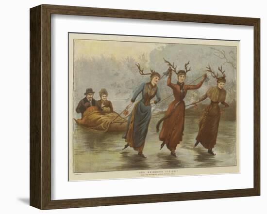 Our Reindeer Sleigh-Arthur Hopkins-Framed Giclee Print