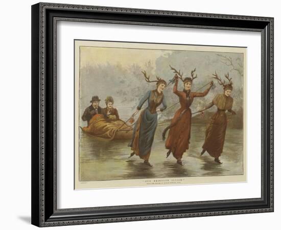 Our Reindeer Sleigh-Arthur Hopkins-Framed Giclee Print