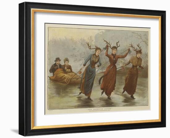 Our Reindeer Sleigh-Arthur Hopkins-Framed Giclee Print