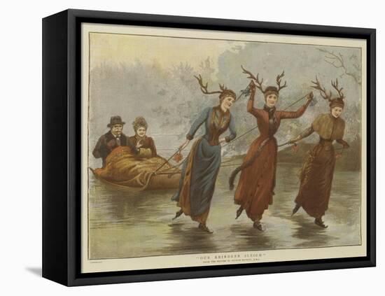 Our Reindeer Sleigh-Arthur Hopkins-Framed Premier Image Canvas