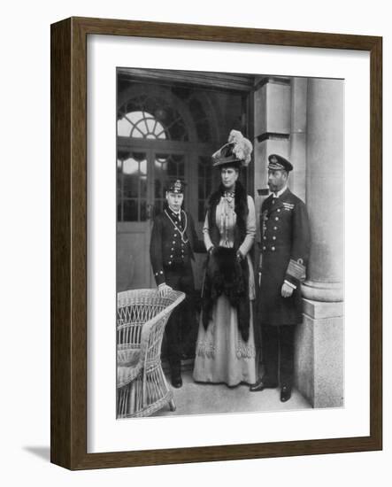 Our Sailor King, His Consort, and the Sailor Heir to the Throne, 1910-Dinham-Framed Giclee Print