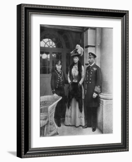 Our Sailor King, His Consort, and the Sailor Heir to the Throne, 1910-Dinham-Framed Giclee Print