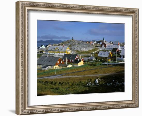 Our Saviour's Church and Jonathon Petersen Memorial, Nuuk (Godthab), Greenland, Polar Regions-Gavin Hellier-Framed Photographic Print