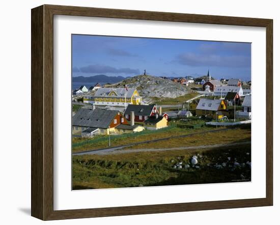 Our Saviour's Church and Jonathon Petersen Memorial, Nuuk (Godthab), Greenland, Polar Regions-Gavin Hellier-Framed Photographic Print