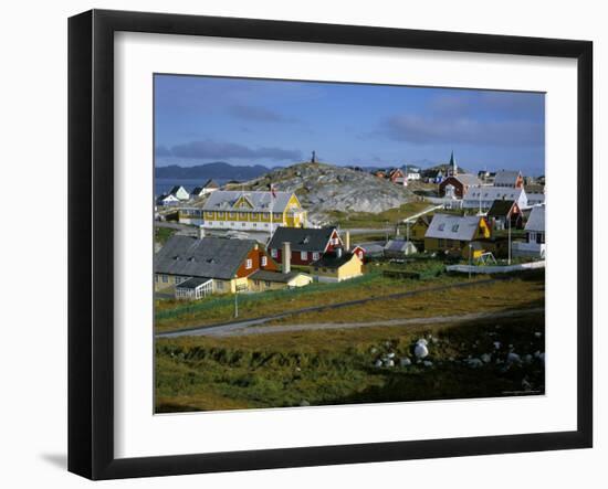 Our Saviour's Church and Jonathon Petersen Memorial, Nuuk (Godthab), Greenland, Polar Regions-Gavin Hellier-Framed Photographic Print