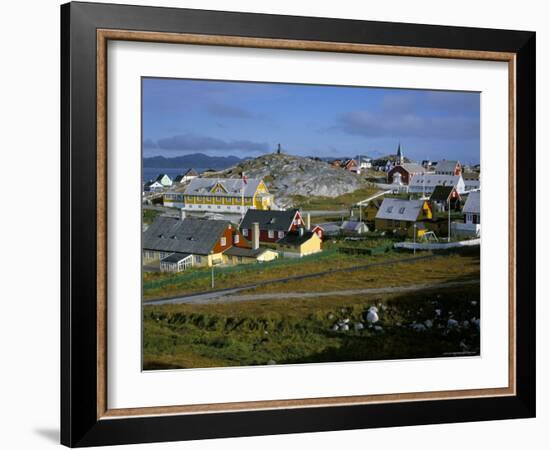 Our Saviour's Church and Jonathon Petersen Memorial, Nuuk (Godthab), Greenland, Polar Regions-Gavin Hellier-Framed Photographic Print