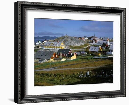 Our Saviour's Church and Jonathon Petersen Memorial, Nuuk (Godthab), Greenland, Polar Regions-Gavin Hellier-Framed Photographic Print