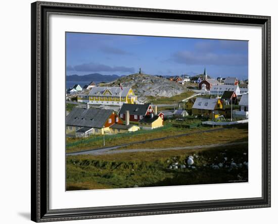 Our Saviour's Church and Jonathon Petersen Memorial, Nuuk (Godthab), Greenland, Polar Regions-Gavin Hellier-Framed Photographic Print