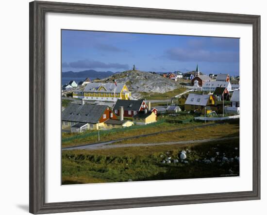 Our Saviour's Church and Jonathon Petersen Memorial, Nuuk (Godthab), Greenland, Polar Regions-Gavin Hellier-Framed Photographic Print
