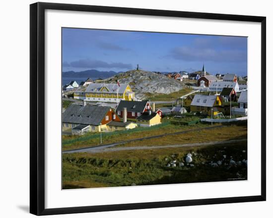 Our Saviour's Church and Jonathon Petersen Memorial, Nuuk (Godthab), Greenland, Polar Regions-Gavin Hellier-Framed Photographic Print