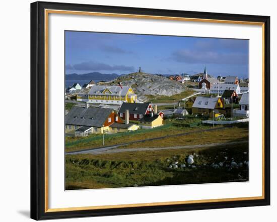 Our Saviour's Church and Jonathon Petersen Memorial, Nuuk (Godthab), Greenland, Polar Regions-Gavin Hellier-Framed Photographic Print