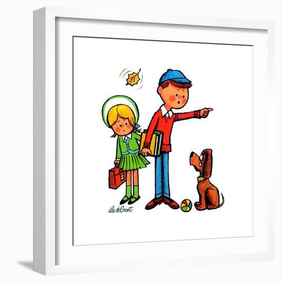 Our School Bus - Jack & Jill-Betsy Bates-Framed Giclee Print