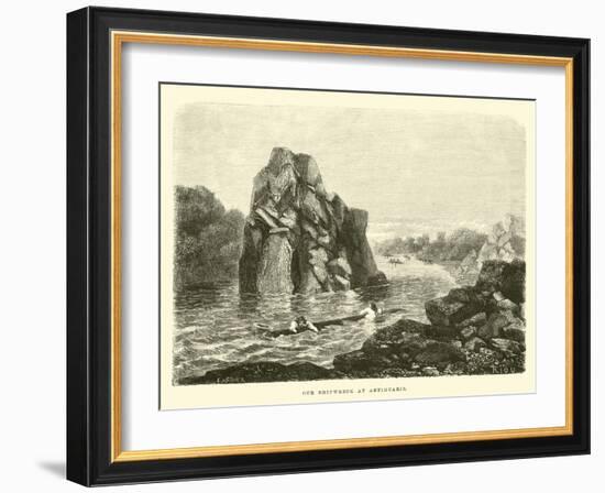 Our Shipwreck at Antihuaris-Édouard Riou-Framed Giclee Print