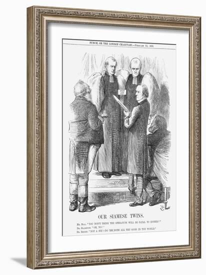 Our Siamese Twins, 1869-John Tenniel-Framed Giclee Print