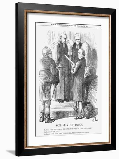 Our Siamese Twins, 1869-John Tenniel-Framed Giclee Print